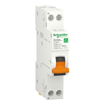 RCBO DOMAE 1P+N 10A 30MA